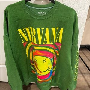 Urban Outfitters Green Nirvana Sweatshirt